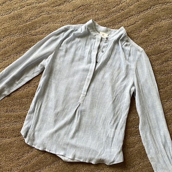 AG Audryn beautiful linen blend blue stripe tunic - Picture 11 of 15